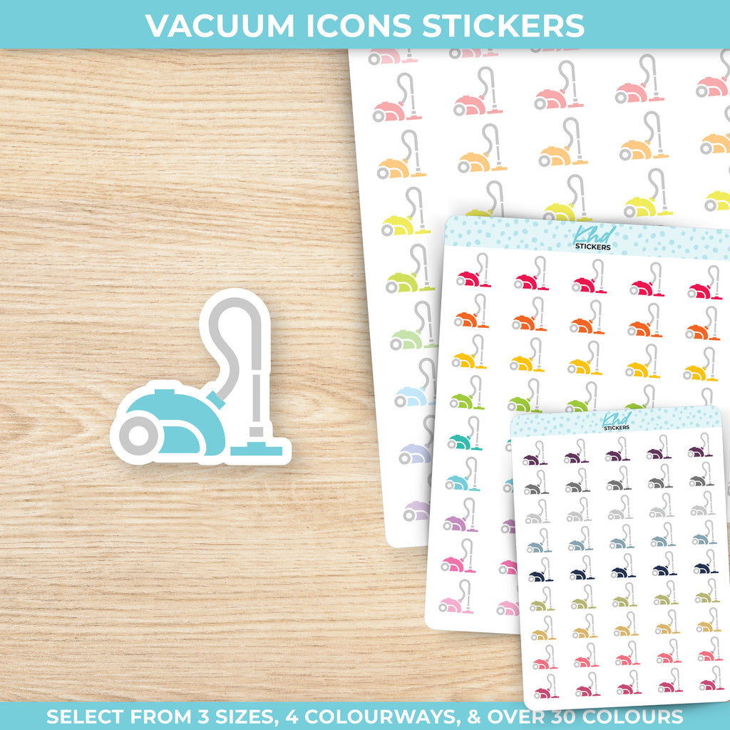 Vacuum Icon Stickers Small