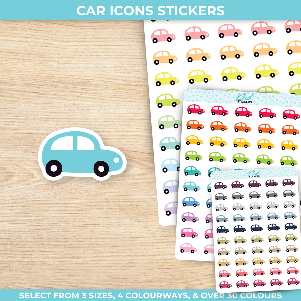 Car Icon Stickers Small