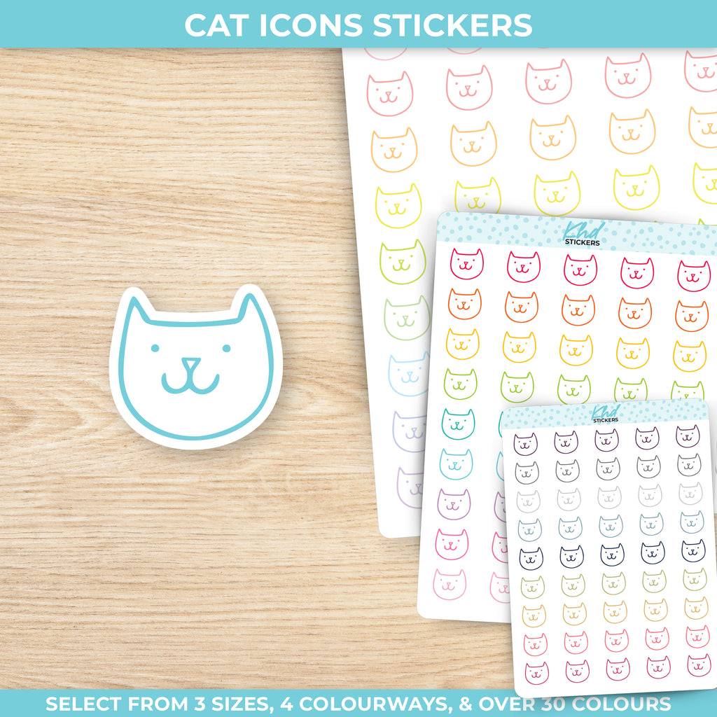 Cat Icon Stickers Small