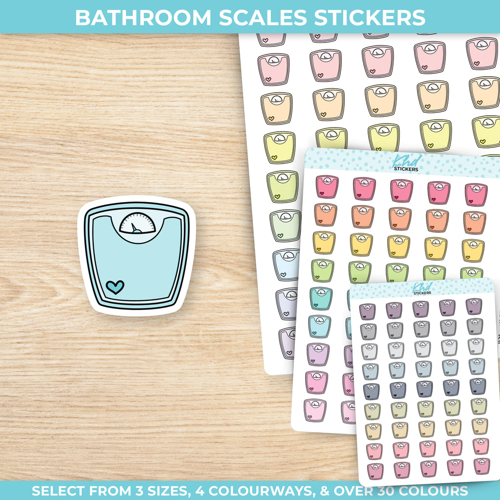 Bathroom Scales Stickers Small