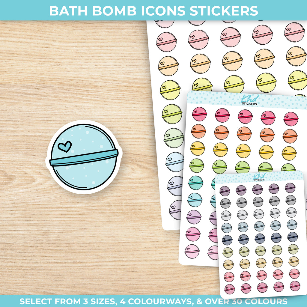 Bath Bomb Icon Stickers Small