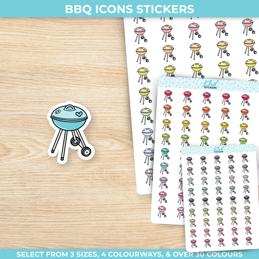 BBQ Icon Stickers Small