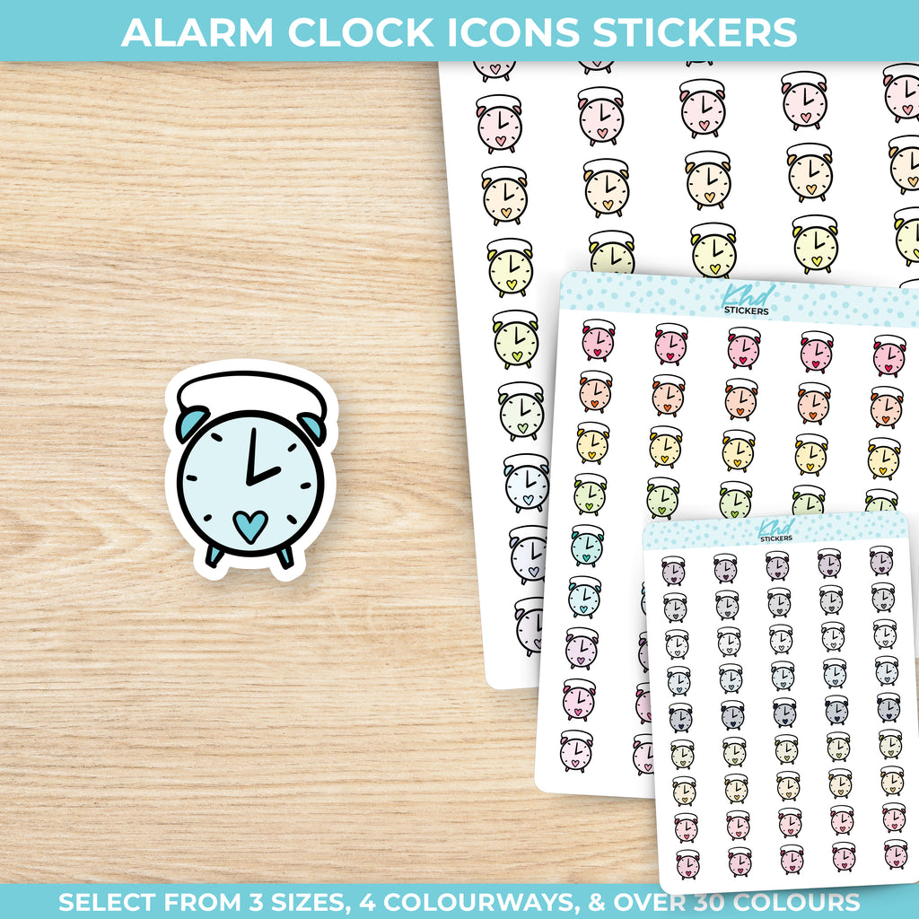 Alarm Clock Icon Stickers Small