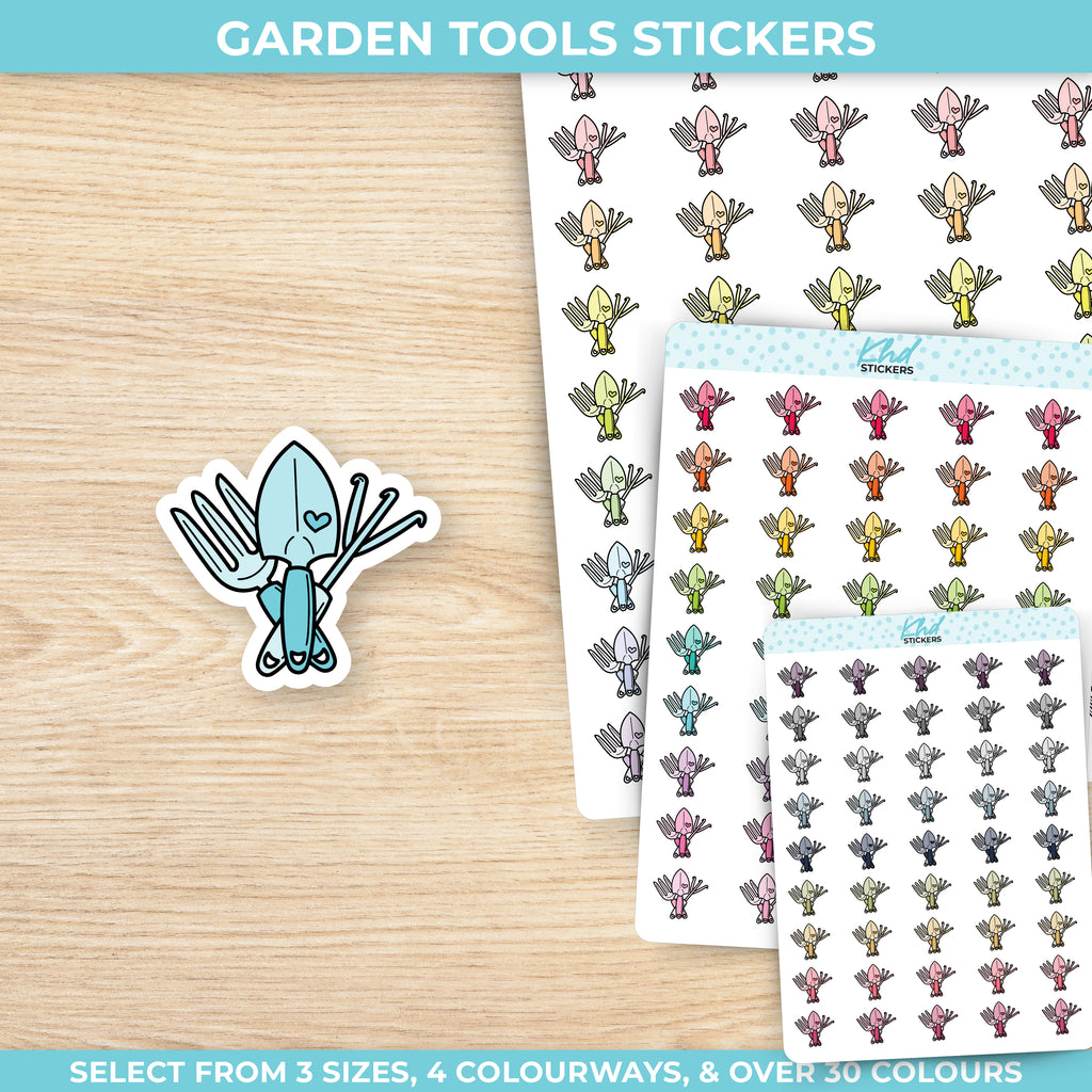 Garden Tool Stickers Small