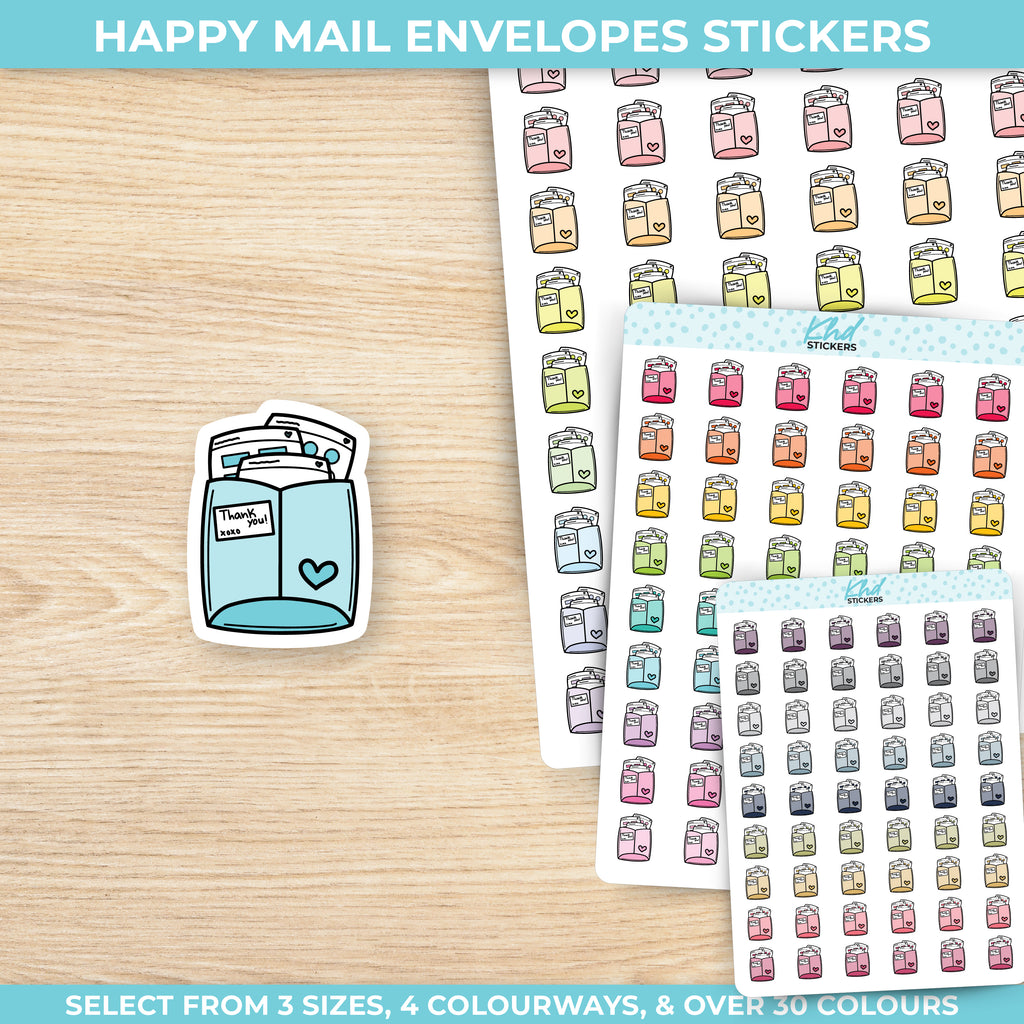 Happy Mail Envelope Stickers Small