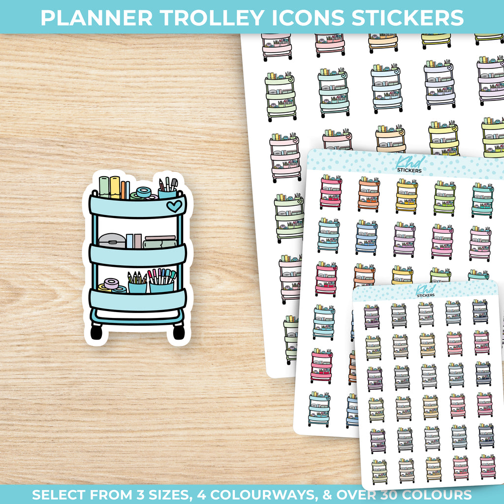 Planner Trolley Stickers Small