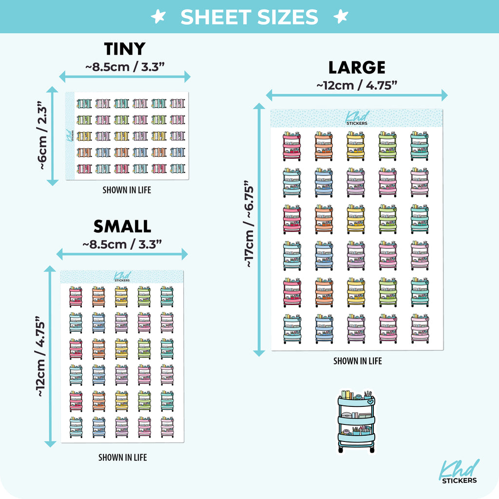 Planner Trolley Stickers Small