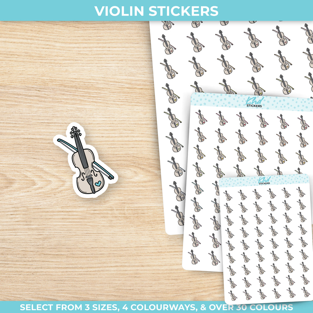 Violin Planner Stickers Small