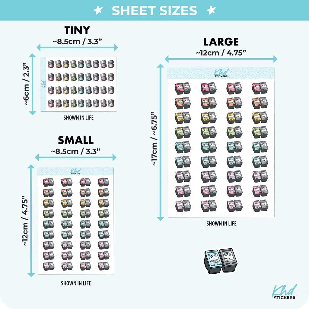 Printer Cartridge Stickers Small