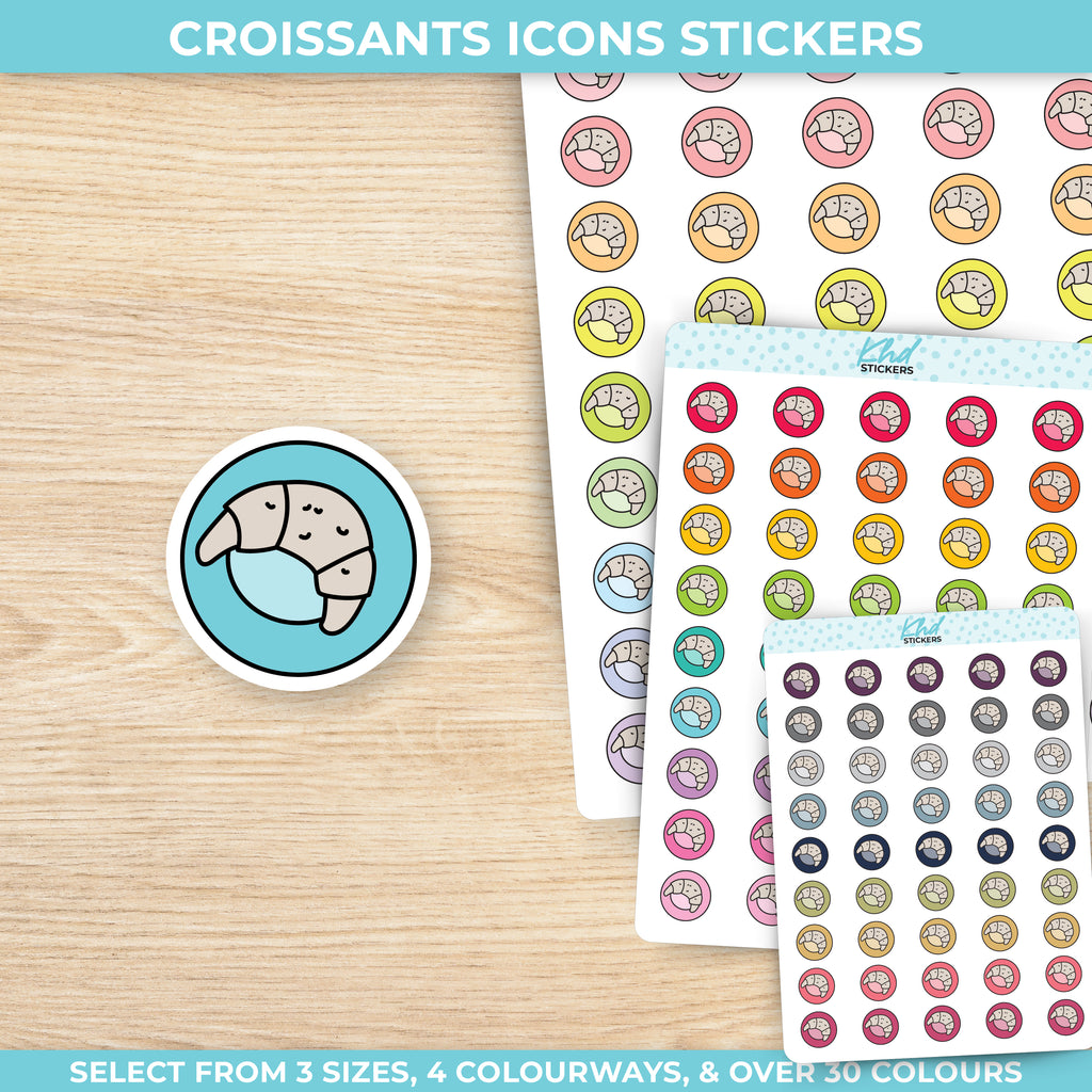 Croissants Icon Stickers Small