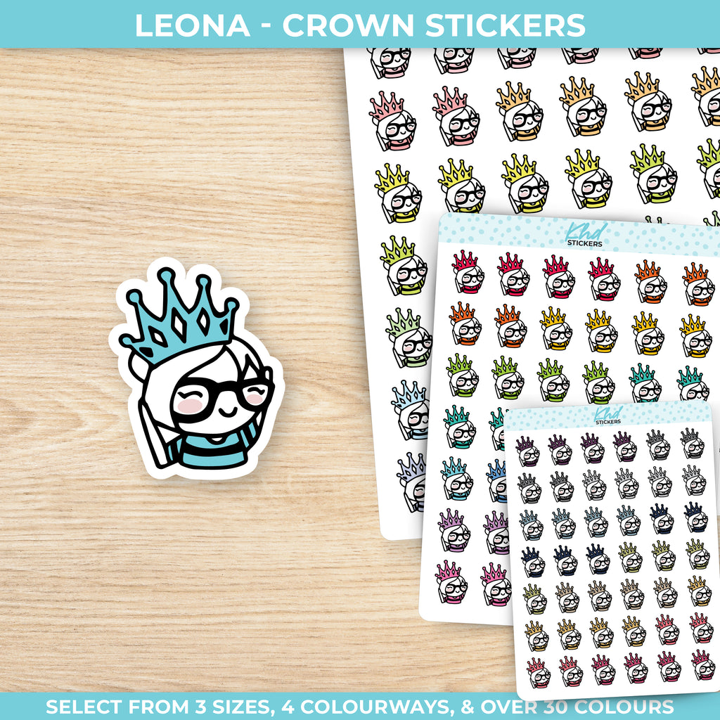 Wear Your Crown Planner Girl Stickers - Planner Stickers - Removable Small