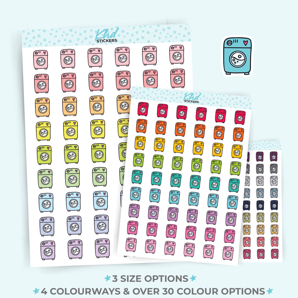 Laundry Icon Stickers - Planner Stickers - Removable Small