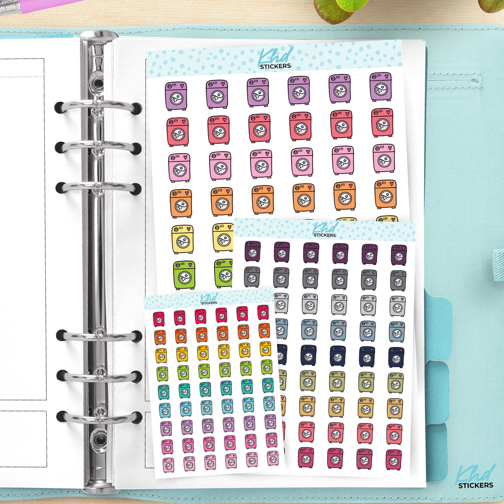 Laundry Icon Stickers - Planner Stickers - Removable Small