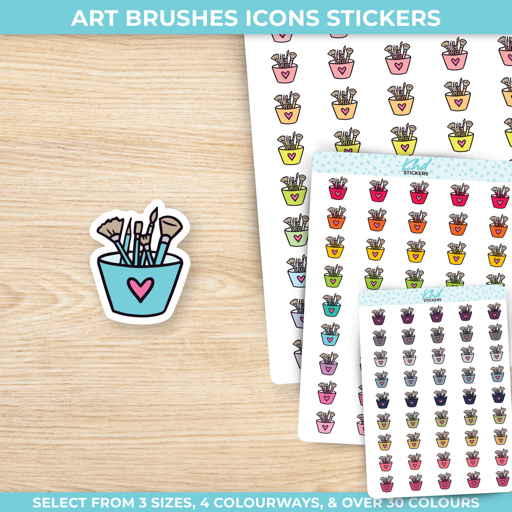 Art Brushes Icon Stickers Small