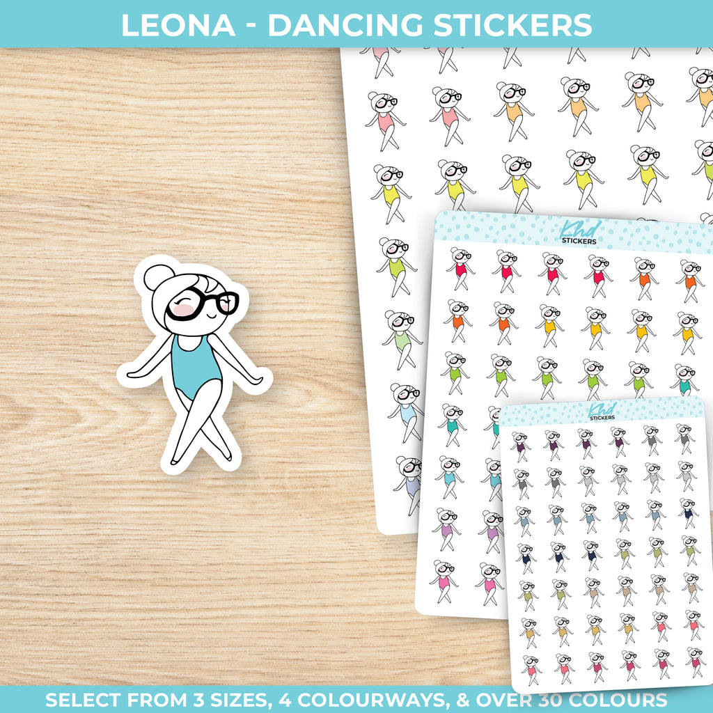 Dancing Planner Girl Stickers Small