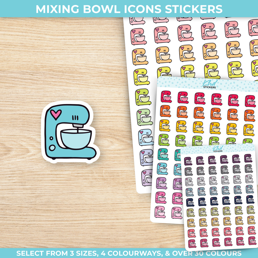 Baking Mixing Bowl Icons Small