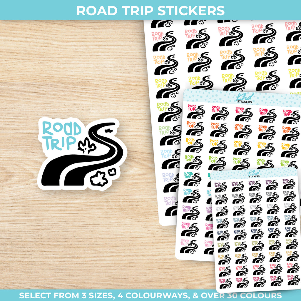 Road Trip Planner Stickers Small