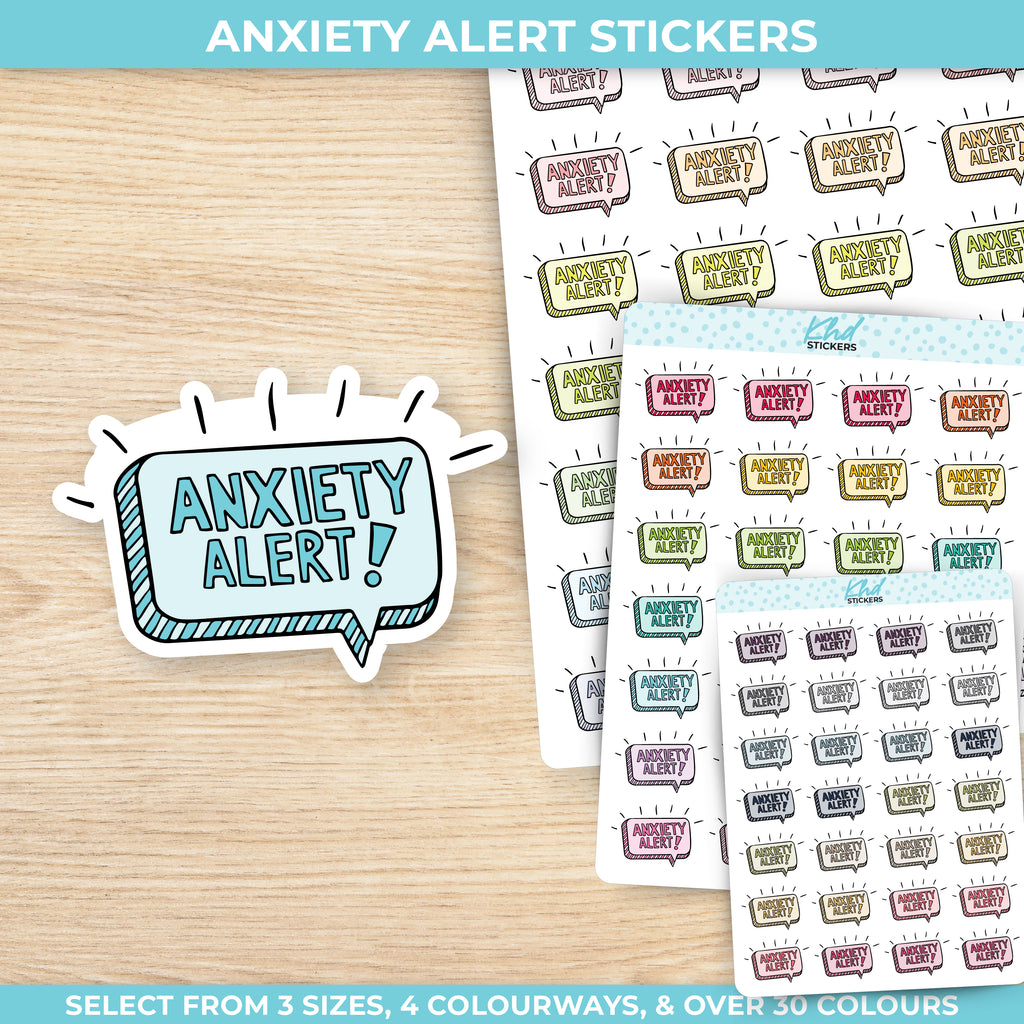 Anxiety Alert Stickers Small