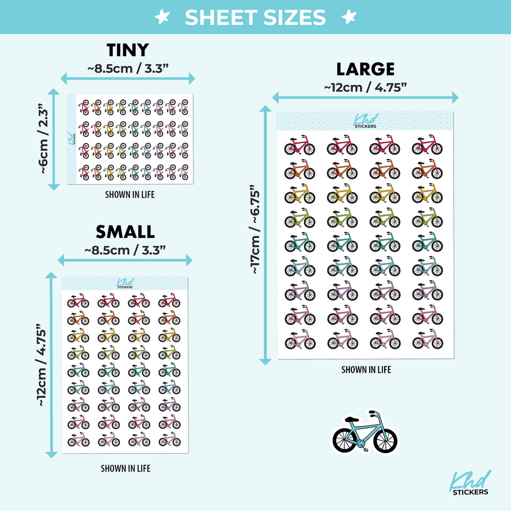 Bicycle Icon Stickers Small