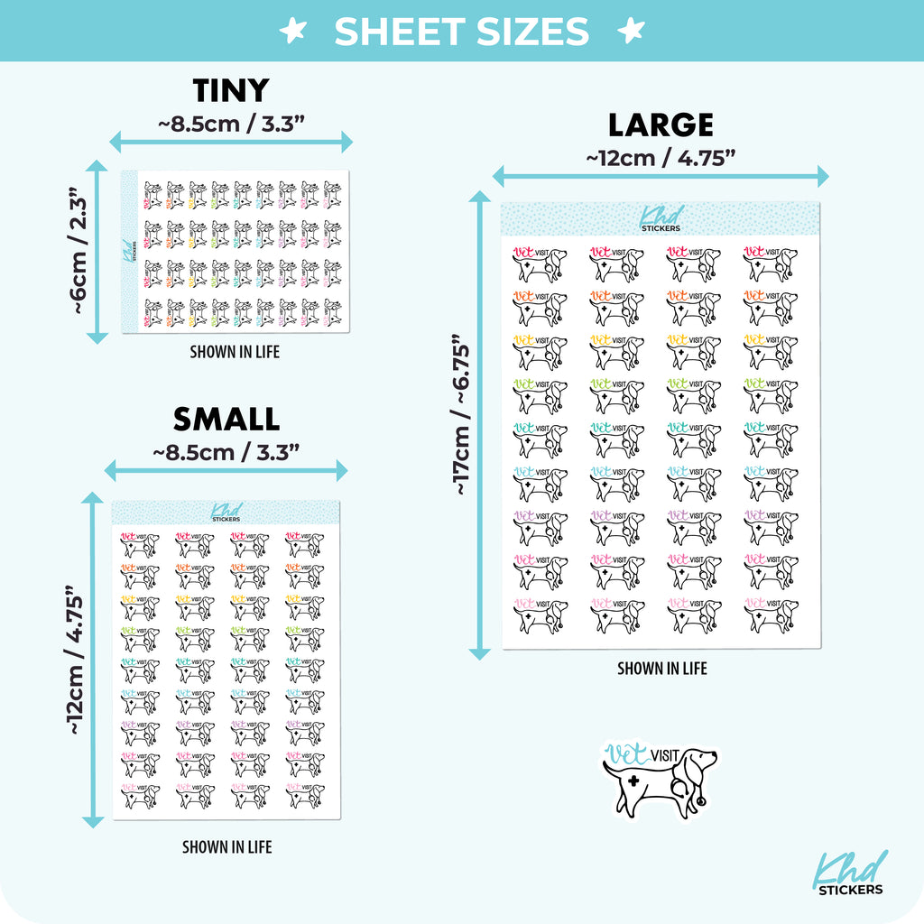 Dog Planner Stickers Small