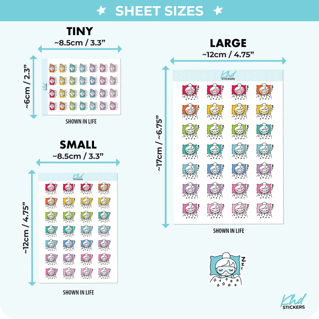 Planner Girl Leona Sleep Time Planner Stickers Small