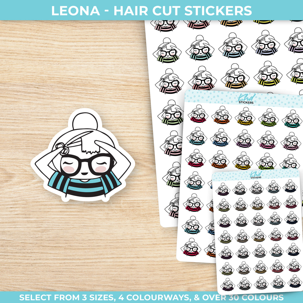 Planner Girl Hair Cut stickers Small