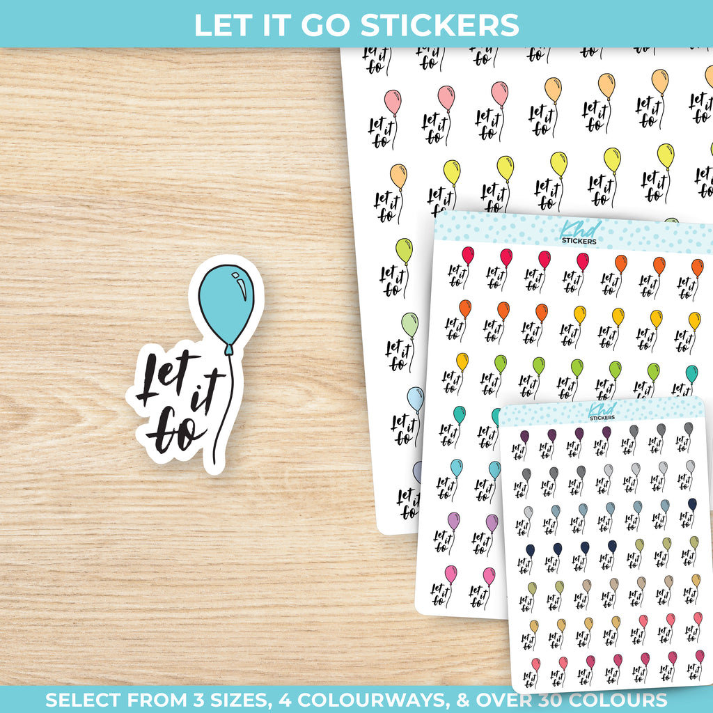 Let It Go Motivational Planner Stickers Small