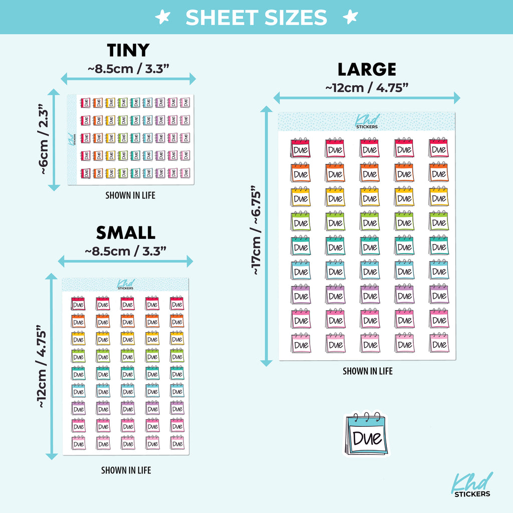 Due Planner Stickers Small