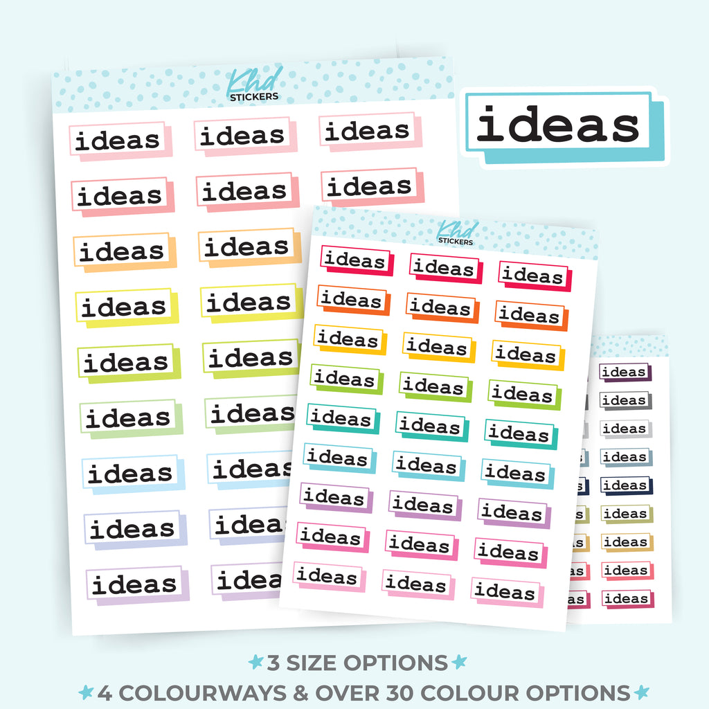 Ideas Planner Stickers Small