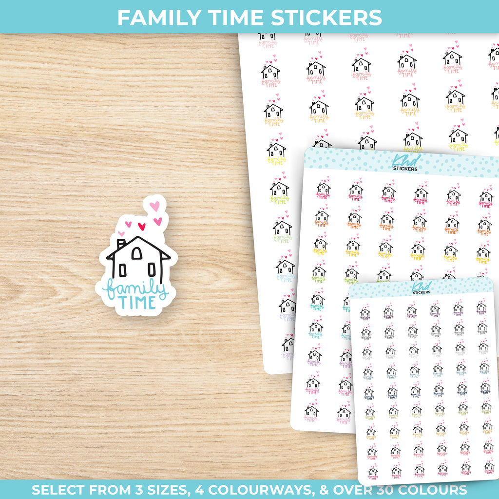 Family Time Planner Stickers Small