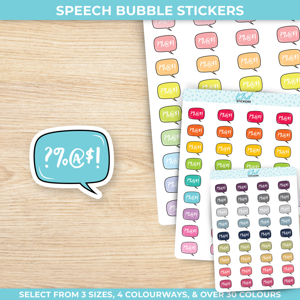 Speech Bubble Planner Stickers Small