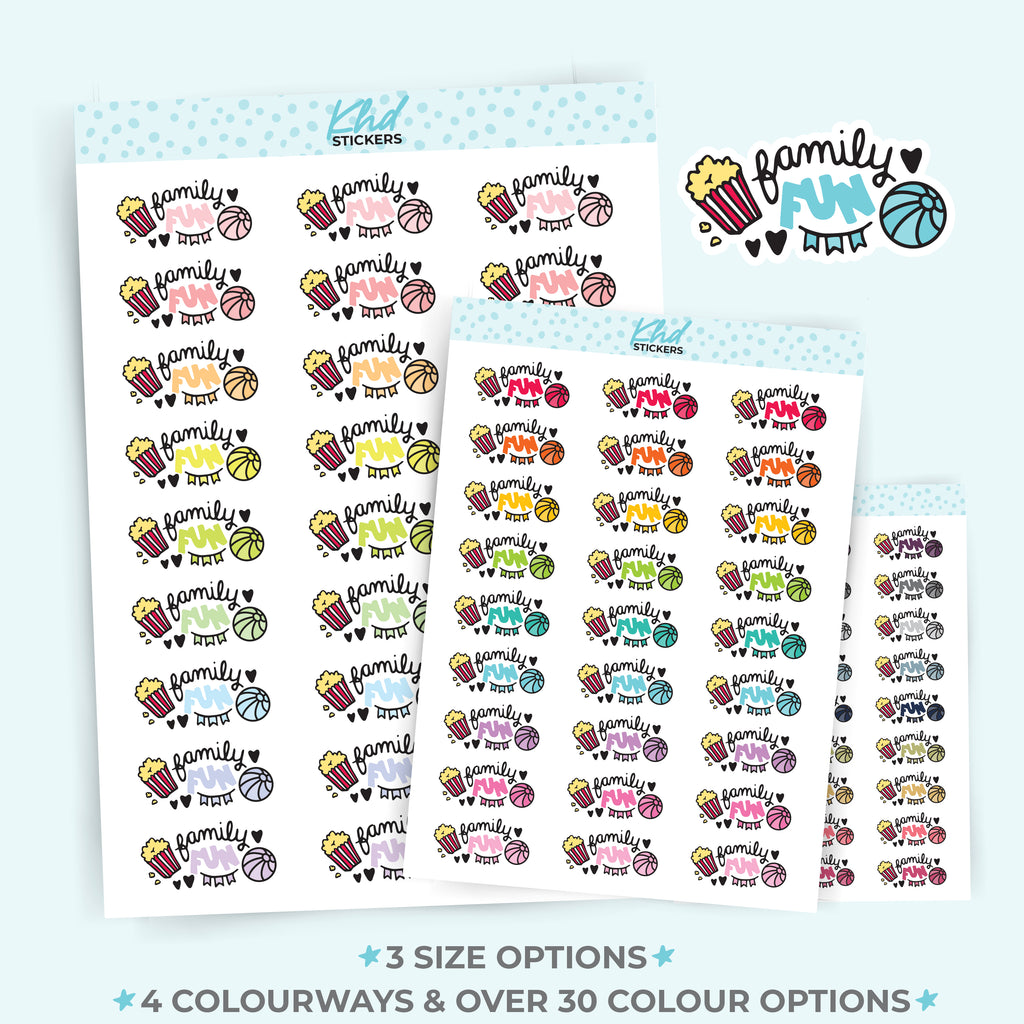 Family Fun Planner Stickers Small