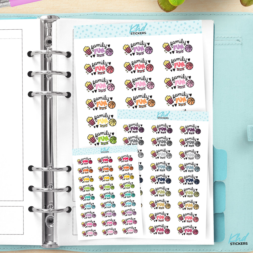 Family Fun Planner Stickers Small