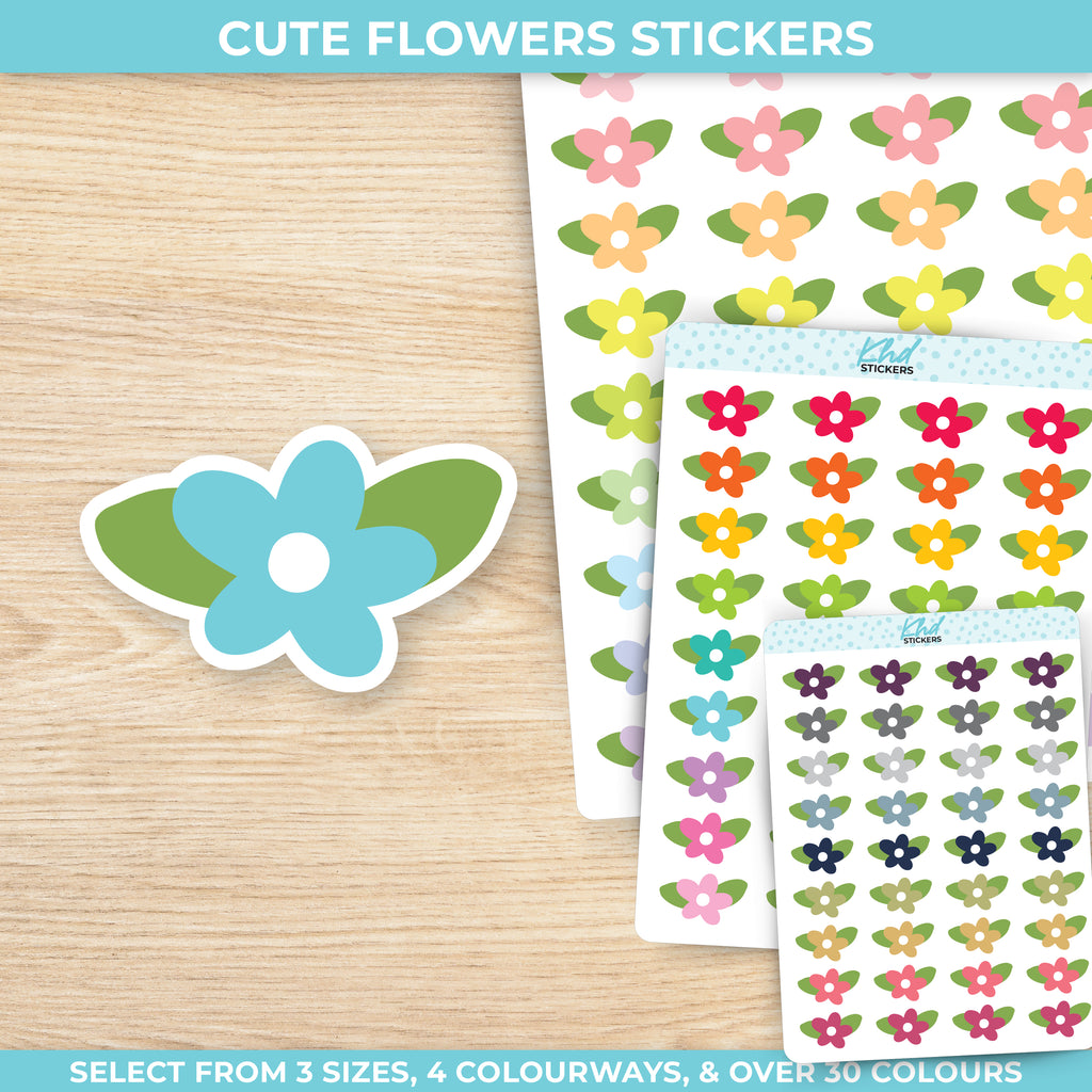 Cute Flowers Decorative Stickers Small