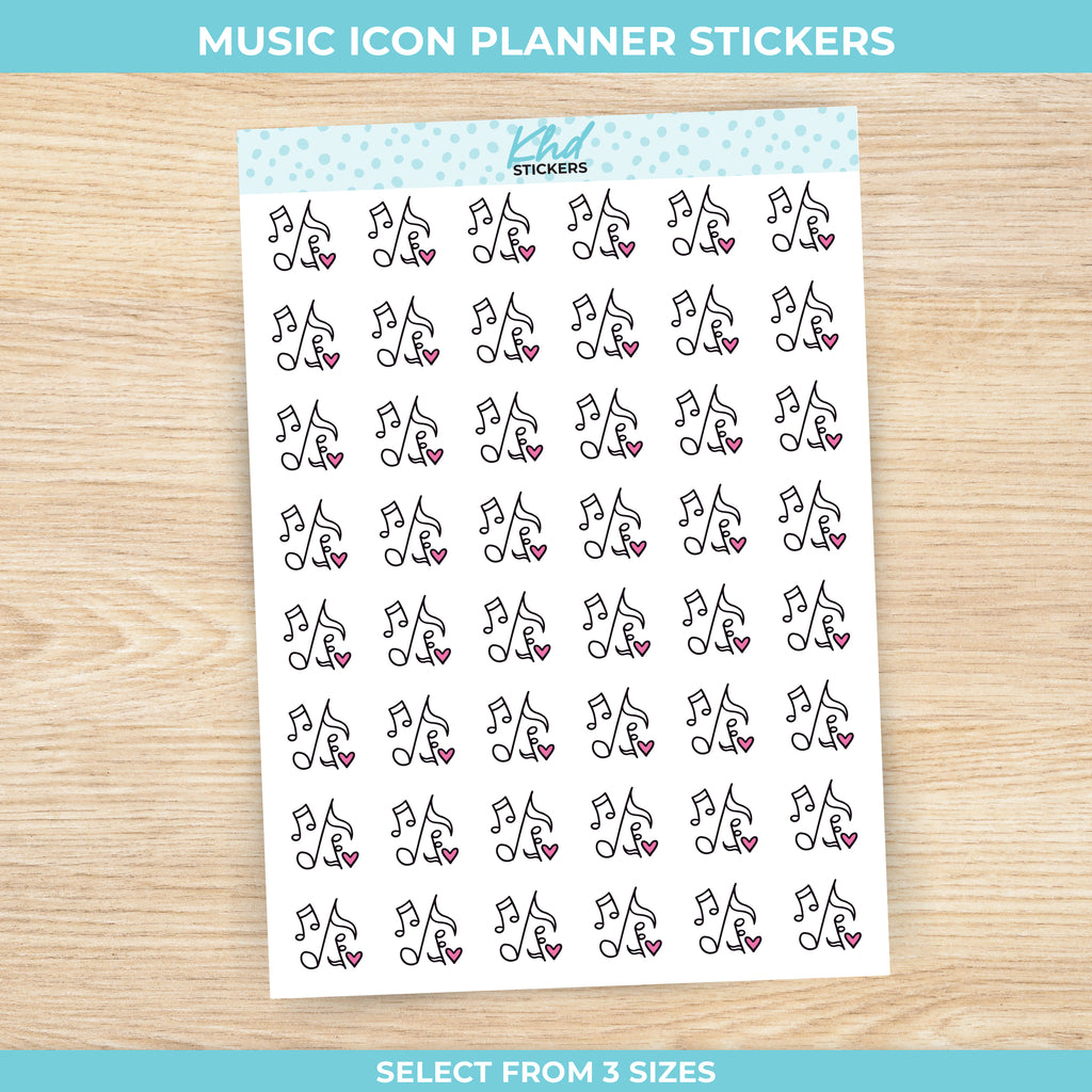 Music Icons Stickers Small