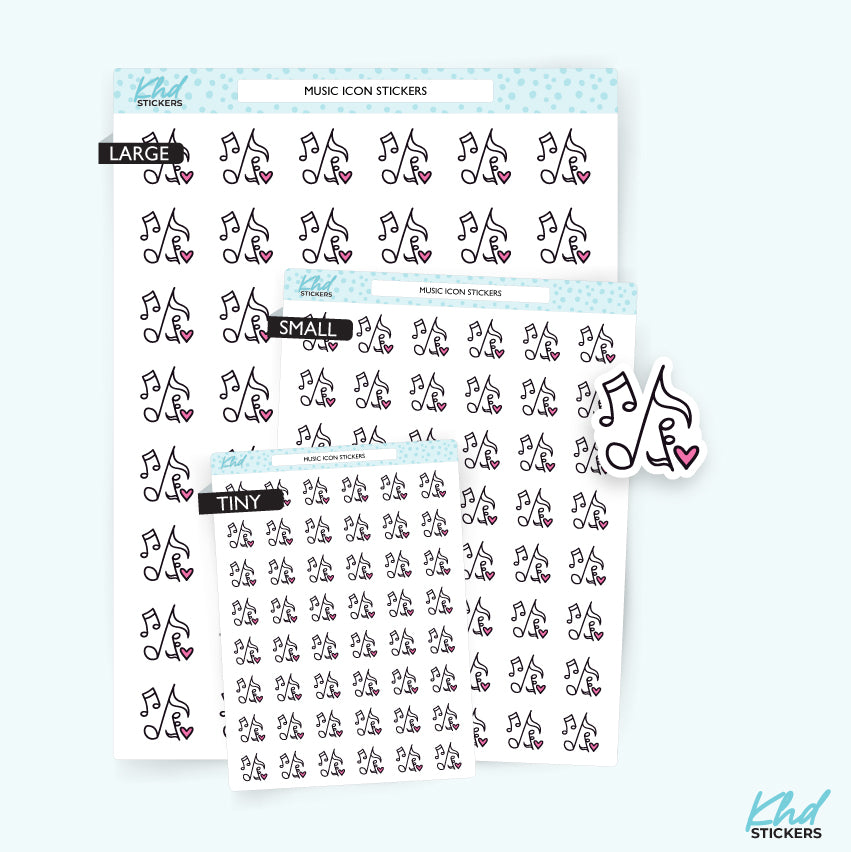 Music Icons Stickers Small
