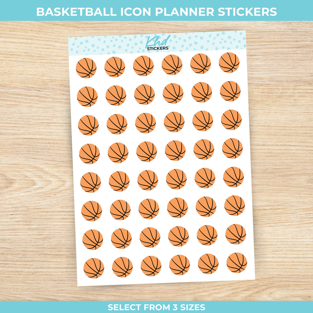 Basketball Icon Stickers Small