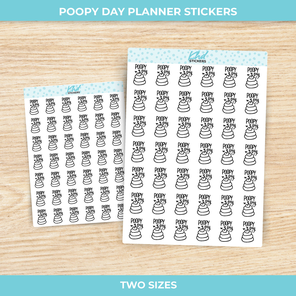 Poopy Day Planner Stickers Small