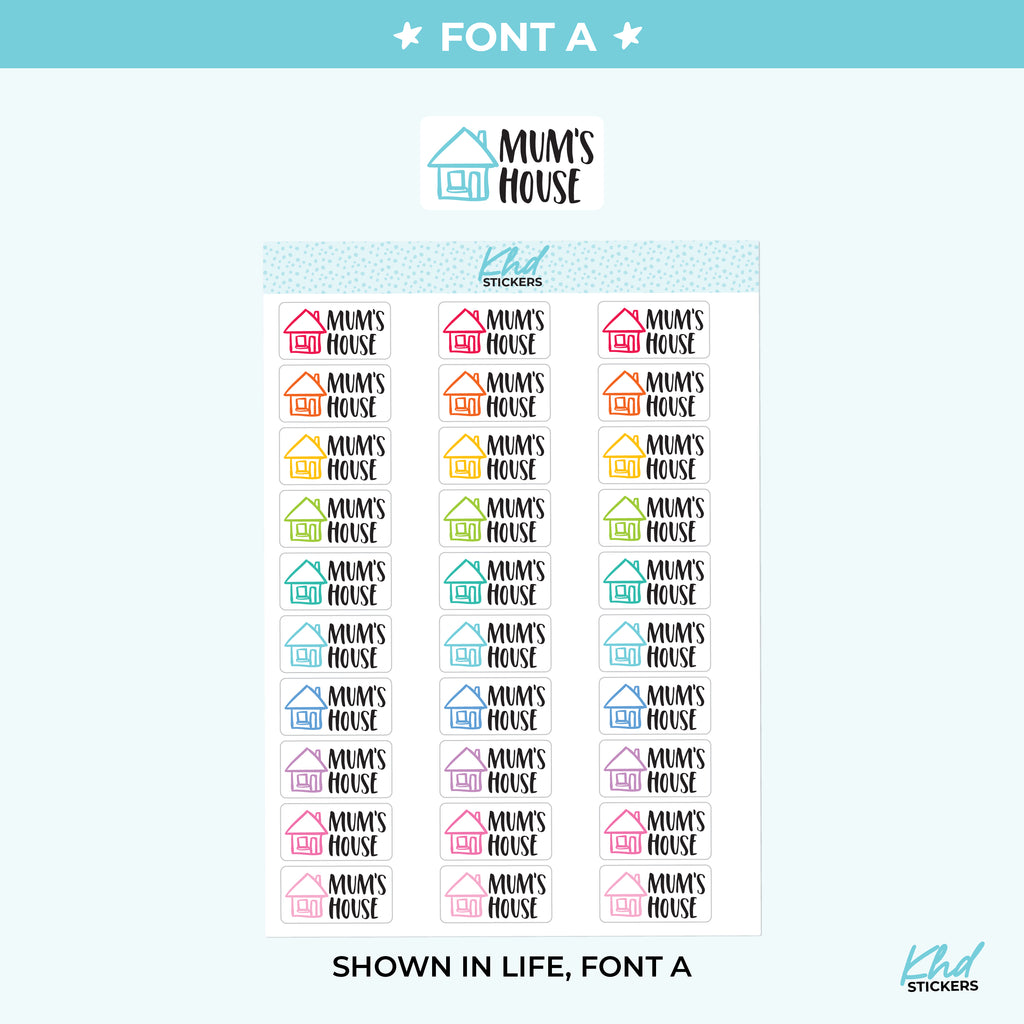 Mum's House Planner Stickers Small