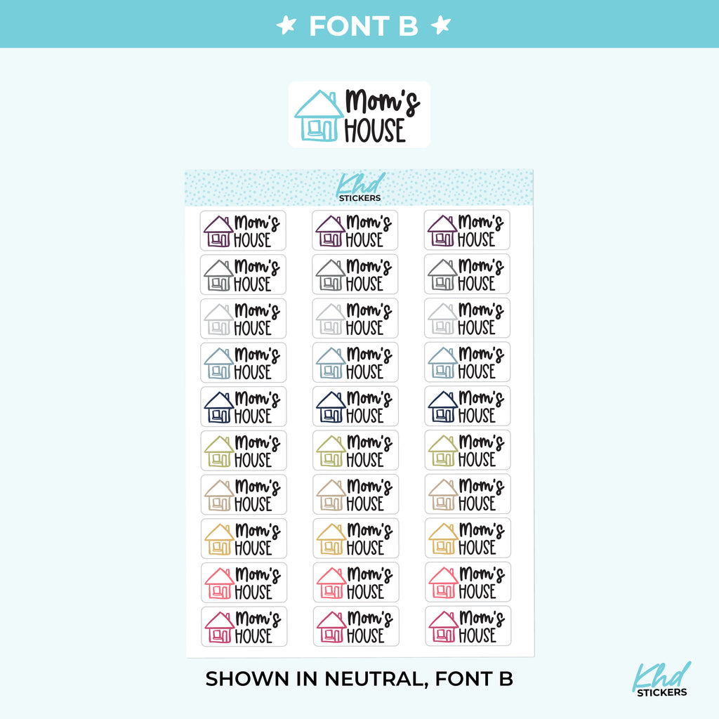 Mom's House Planner Stickers Small