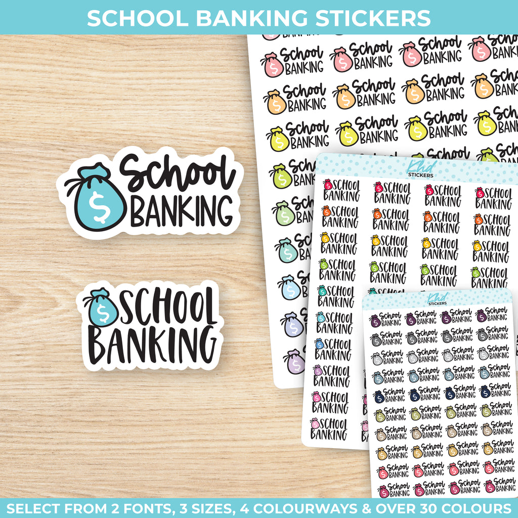 School Banking Stickers Small