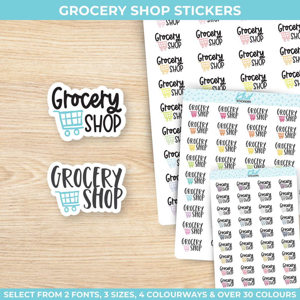 Grocery Shop Stickers Small