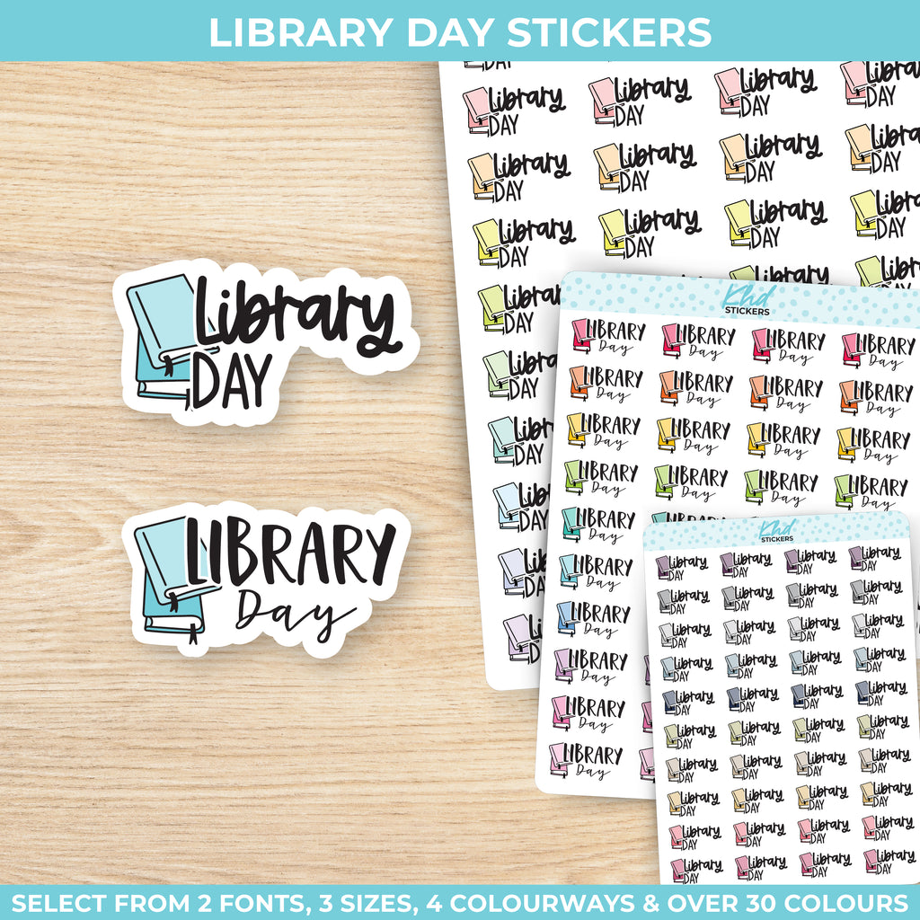 Library Day Stickers Small