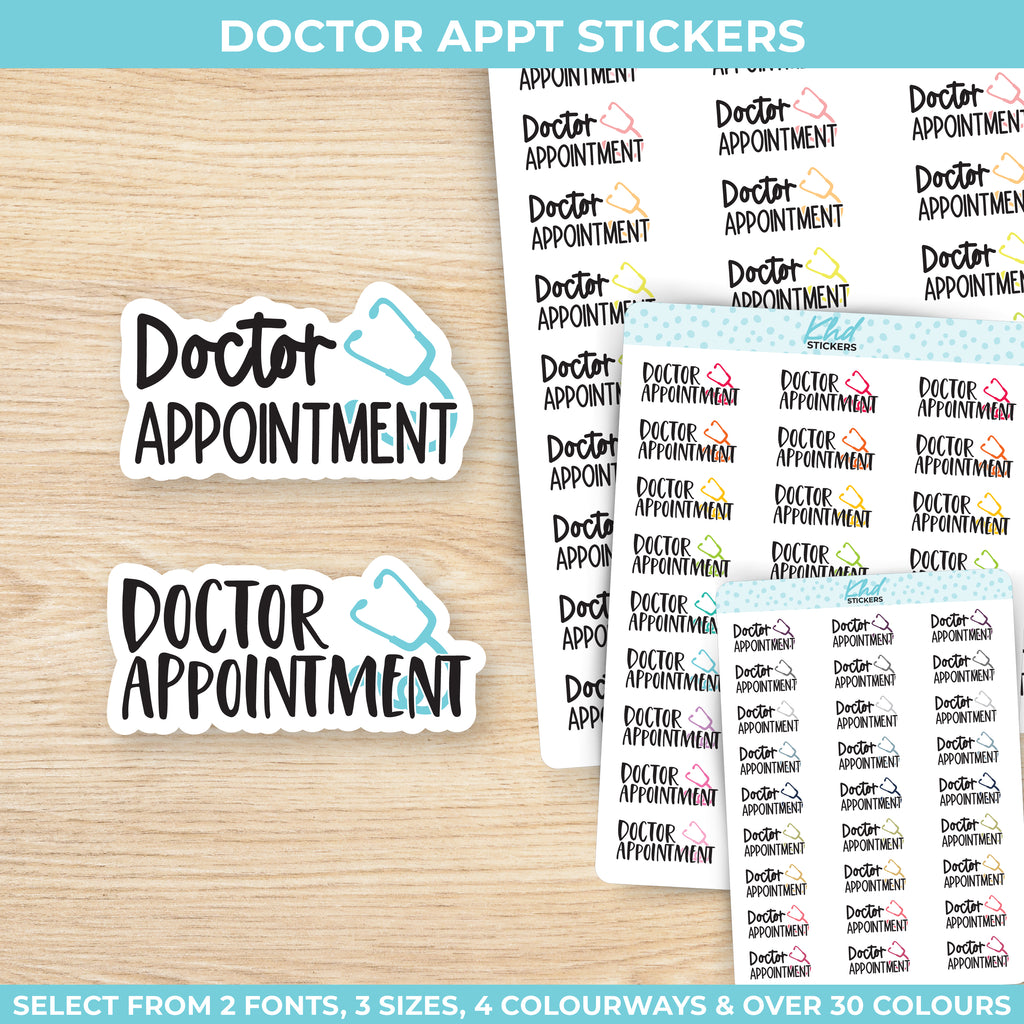 Doctor Appointment Stickers Small