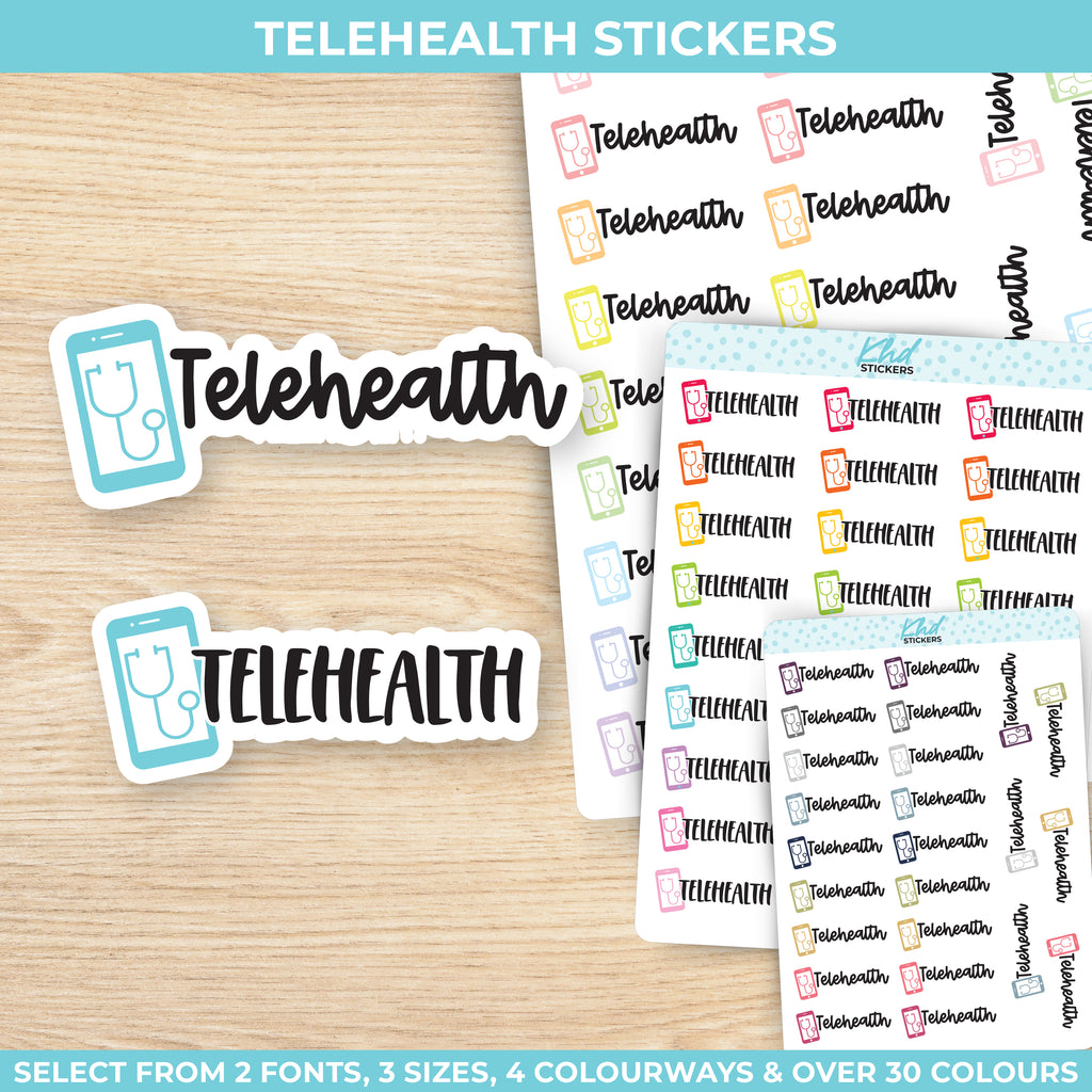 Telehealth Stickers Small