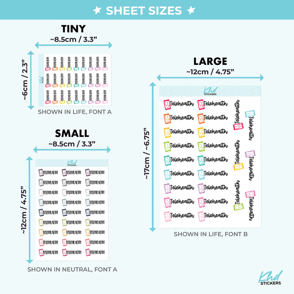 Telehealth Stickers Small