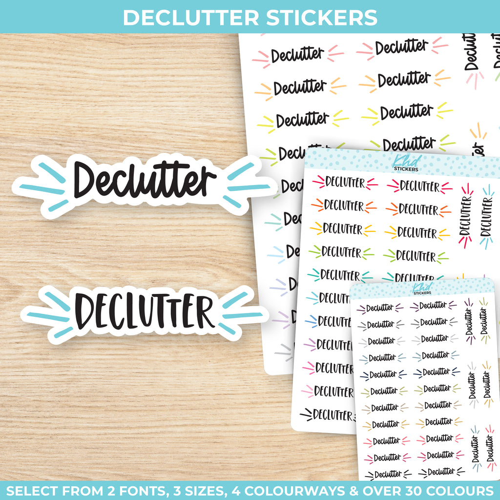 Declutter Stickers Small