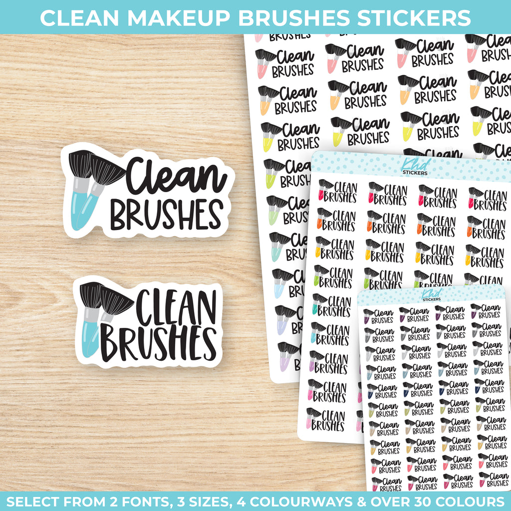 Clean Brushes Stickers Small