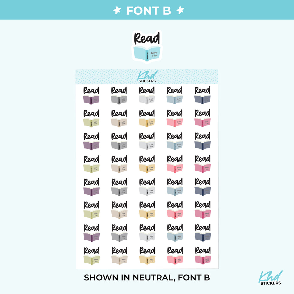 Read Planner Stickers Small