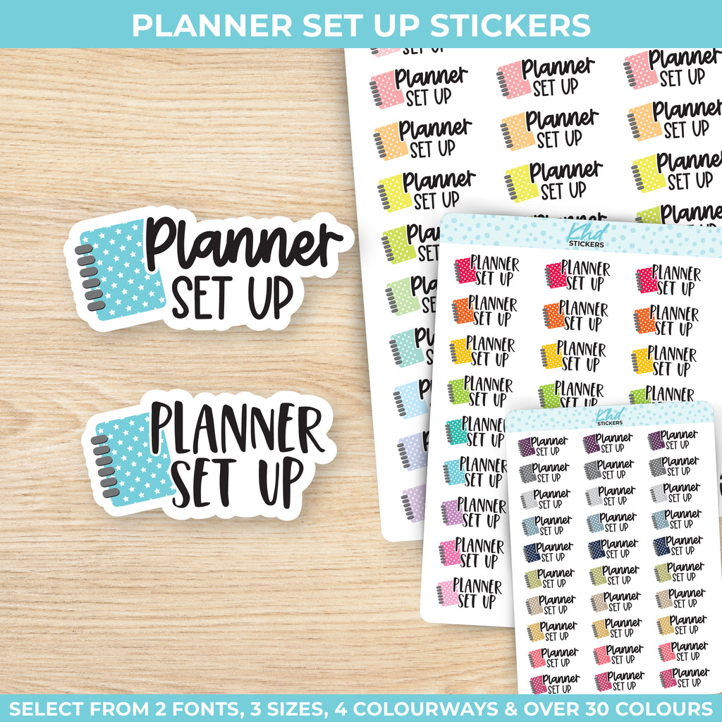 Planner Set Up Stickers Small